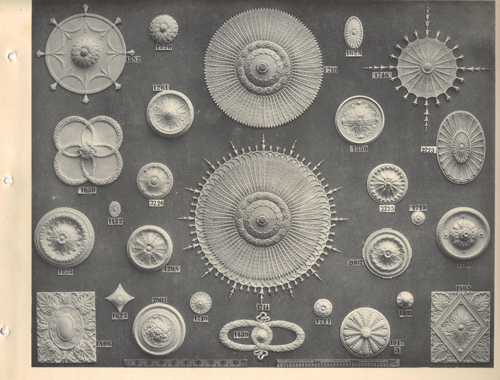 historische Stuckrosetten um 1900